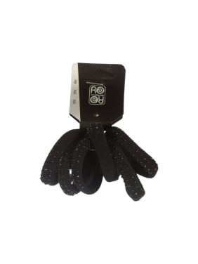 Ro-Ro Λάστιχο μαλλιών 3 cm σετ 6 τμχ Μαύρα Στρας (03-0011) Ro-Ro Λάστιχο μαλλιών 3 cm σετ 6 τμχ Μαύρα Στρας (03-0011)