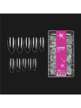 Gellie Soft Gel Tips Full Almond Clear Gellie Soft Gel Tips Full Almond Clear