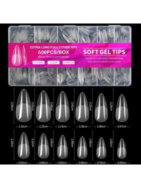 Gellie Soft Gel Tips Almond Tip 107 Gellie Soft Gel Tips Almond Tip 107