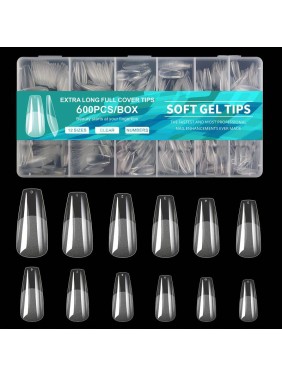 Gelie Tip 109 Soft Gel Tips Coffin Gelie Tip 109 Soft Gel Tips Coffin