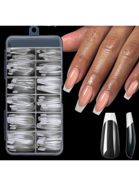 Soft Gel Tips - French - Long Square Soft Gel Tips - French - Long Square
