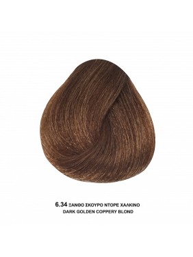 Bioshev Hair Color Cream 6,34 Ξανθό Σκούρο Ντορε Χάλκινο 100ml