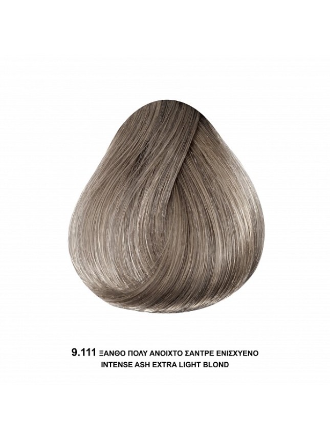 Bioshev Hair Color Cream 9,111 Ξανθό Έντονο Πολύ Ανοιχτό Σαντρέ Ενισχυμένο 100ml