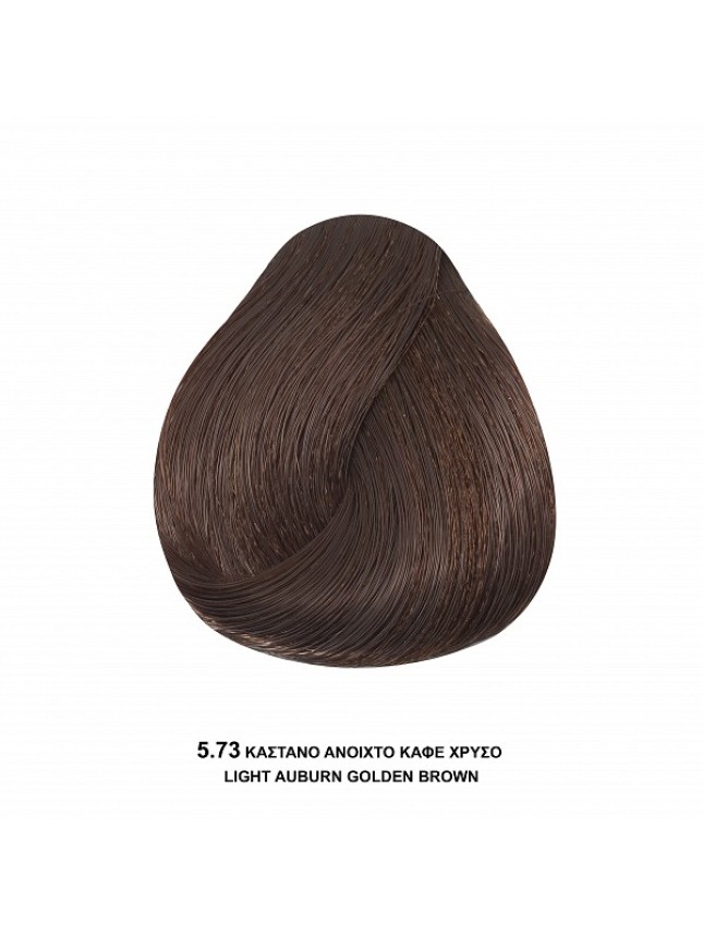 Bioshev Hair Color Cream 5,73 Καστανό Ανοιχτό Καφέ Χρυσό 100ml