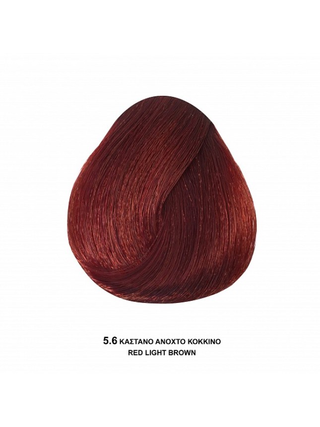Bioshev Hair Color Cream 5,6 Καστανό Ανοιχτό Κόκκινο 100ml