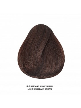 Bioshev Hair Color Cream 5,5 Καστανό Ανοιχτό Ακαζού 100ml