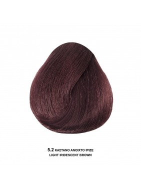 Bioshev Hair Color Cream 5,2 Καστανό Ανοιχτό Ιριζέ 100ml