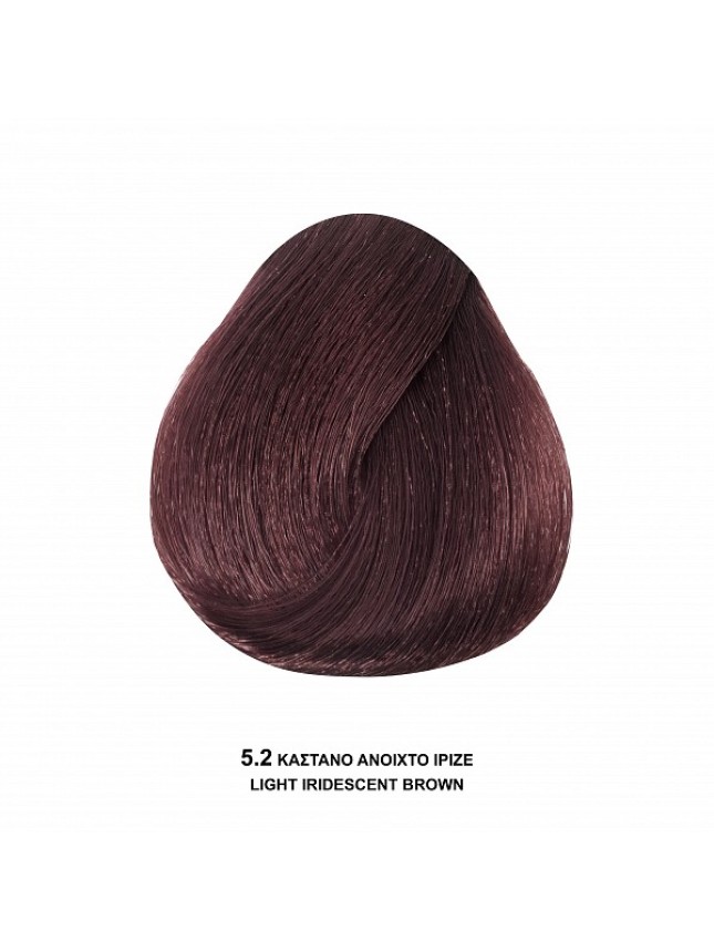 Bioshev Hair Color Cream 5,2 Καστανό Ανοιχτό Ιριζέ 100ml