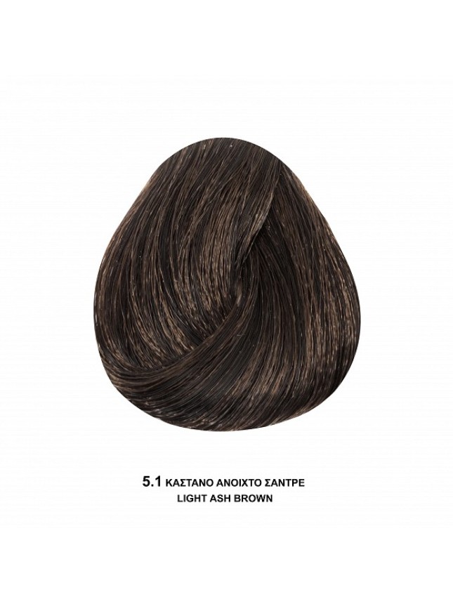 Bioshev Hair Color Cream 5,1 Καστανό Ανοιχτό Σαντρέ 100ml