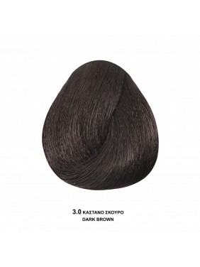 Bioshev Hair Color Cream 3,0 Σκούρο Καστανό 100ml