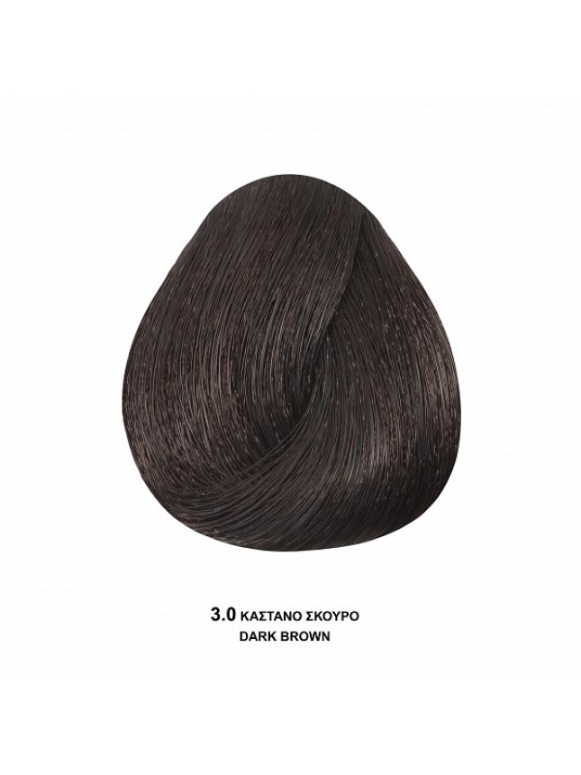 Bioshev Hair Color Cream 3,0 Σκούρο Καστανό 100ml