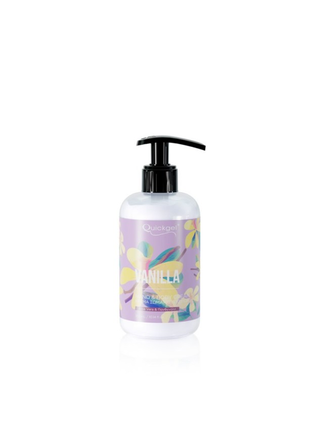 Quickgel Ηand & Body Cream Vanilla 300ml