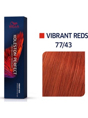Wella Koleston Perfect Me+ Vibrant Reds 77/43 Έντονο Ξανθό Κόκκινο Χρυσό 60ml Wella Koleston Perfect Me+ Vibrant Reds 77/43 Έντονο Ξανθό Κόκκινο Χρυσό 60ml