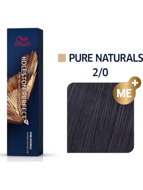Wella Koleston Perfect Me+ Pure Naturals 2/0 Μαύρο Φυσικό 60ml Wella Koleston Perfect Me+ Pure Naturals 2/0 Μαύρο Φυσικό 60ml