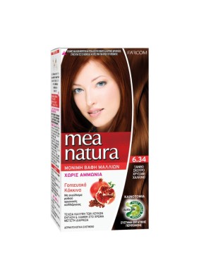 Farcom MeaNatura Σετ Βαφής Χωρίς Αμμωνία 60ml 6,34 Ξανθό Σκούρο Χρυσαφί Χάλκινο