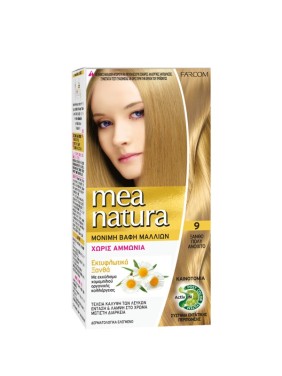 Farcom MeaNatura Σετ Βαφής Χωρίς Αμμωνία 60ml 9 Ξανθό Πολύ Ανοιχτό