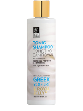 BodyFarm Τονωτικό Σαμπουάν Με Γιαούρτι & Βασιλικό Πολτό