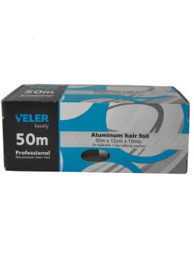 Veler Aluminium Hair Foil Αλουμινόχαρτο κομμωτηρίου σε ρολό 50m Veler Aluminium Hair Foil Αλουμινόχαρτο κομμωτηρίου σε ρολό 50m