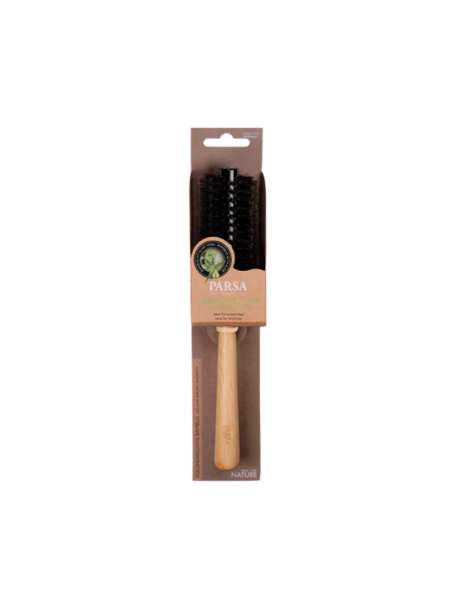 Parsa FSC Bamboo Βούρτσα Μικρή Στρογγυλή Τρίχες Με Αγριόχοιρου & Αλόη 15mm