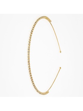 Novita Στέκα μεταλλική λεπτή με στράς σε χρυσό χρώμα. Novita Στέκα μεταλλική λεπτή με στράς σε χρυσό χρώμα.