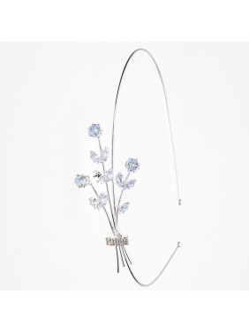 Novita Στέκα μεταλλική σχέδιο μπουκέτο λουλούδια διακοσμημένη με στράς - Ασημί. Novita Στέκα μεταλλική σχέδιο μπουκέτο λουλούδια διακοσμημένη με στράς - Ασημί.