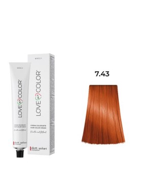 dott.Solari Love Me Color Βαφή μαλλιών 7.43 Ξανθό Χάλκινο Ντορέ - 100ml dott.Solari Love Me Color Βαφή μαλλιών 7.43 Ξανθό Χάλκινο Ντορέ - 100ml