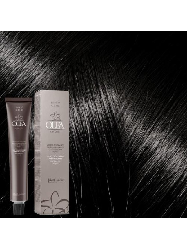 Dott.Solari Olea Βαφή Μαλλιών Χωρίς Αμμωνία No 1.0 Μαύρο - 100ml