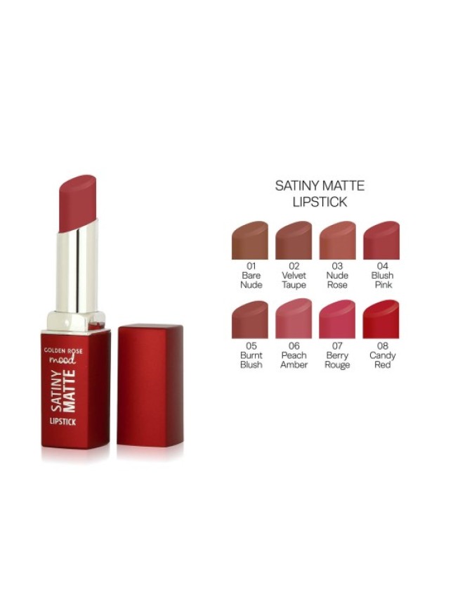 Golden Rose Mood Satiny Matte lipstick 3.5g, Nr. 02 Velvet Taupe