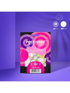 Staleks Refill Pads for Pedicure Disc White M (20mm) 180 Grit