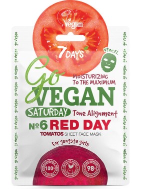 7DAYS GoVegan sheet mask Red Day 25g