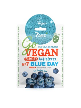 7DAYS GoVegan sheet mask Blue Day 25g
