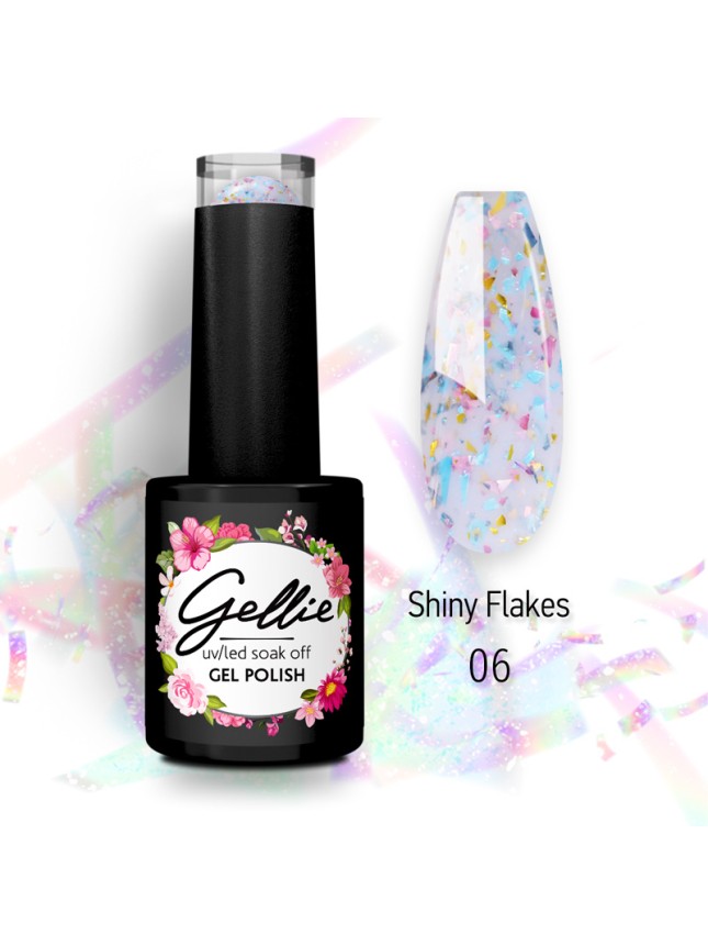 Gellie Ημιμόνιμο Βερνίκι Shiny Flakes 06