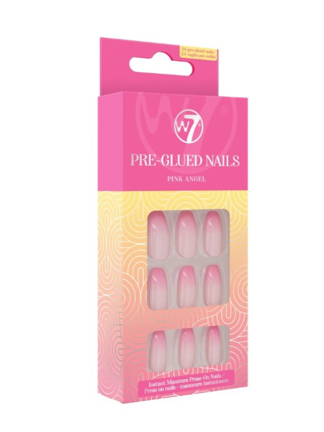 W7 Pre Glued Nails Pink Angel