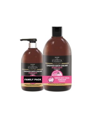Evialia Family Pack Shower Bath Cream Τσιχλόφουσκα Με Κρέμα Σώματος & 18 ενεργά συστατικά - 1lt + 500ml Evialia Family Pack Shower Bath Cream Τσιχλόφουσκα Με Κρέμα Σώματος & 18 ενεργά συστατικά - 1lt + 500ml
