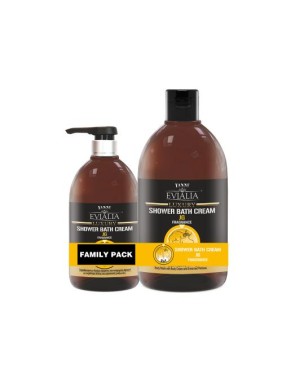 Evialia Family Pack Shower Bath Cream JG Με Κρέμα Σώματος & 18 ενεργά συστατικά - 1lt + 500ml Evialia Family Pack Shower Bath Cream JG Με Κρέμα Σώματος & 18 ενεργά συστατικά - 1lt + 500ml