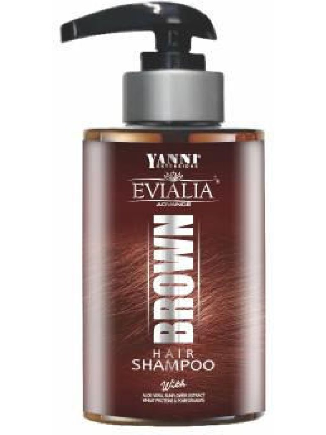 Evialia Brown Shampoo Χρωμοσαμπουάν Με Πρωτεΐνες Σιταριού Aloe Vera Ηλίανθο και Ρόδι - 300ml