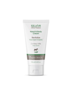 Kalliston Olive Κρέμα χεριών και σώματος για αναζωογόνηση με γάλα γαιδούρας 150ml