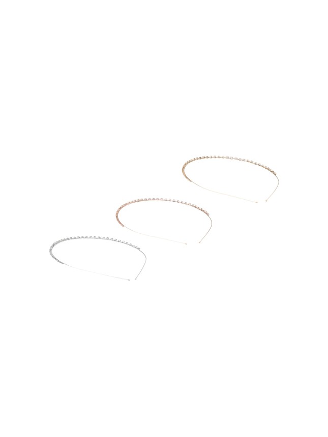 Ro-Ro Accessories Στέκα μαλλιών μεταλλική με στρας (14-0052)