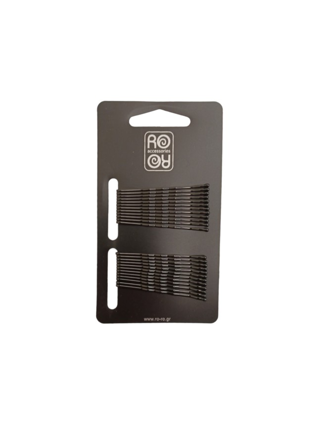 Ro-Ro Accessories Τσιμπιδάκια Μαύρα Σετ 24 Τμχ (12-0029)