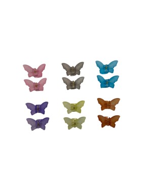 Ro-Ro Accessories Παιδικό κλάμερ μαλλιών ματ πεταλούδα 4m 2τμχ/σετ (16-0178)