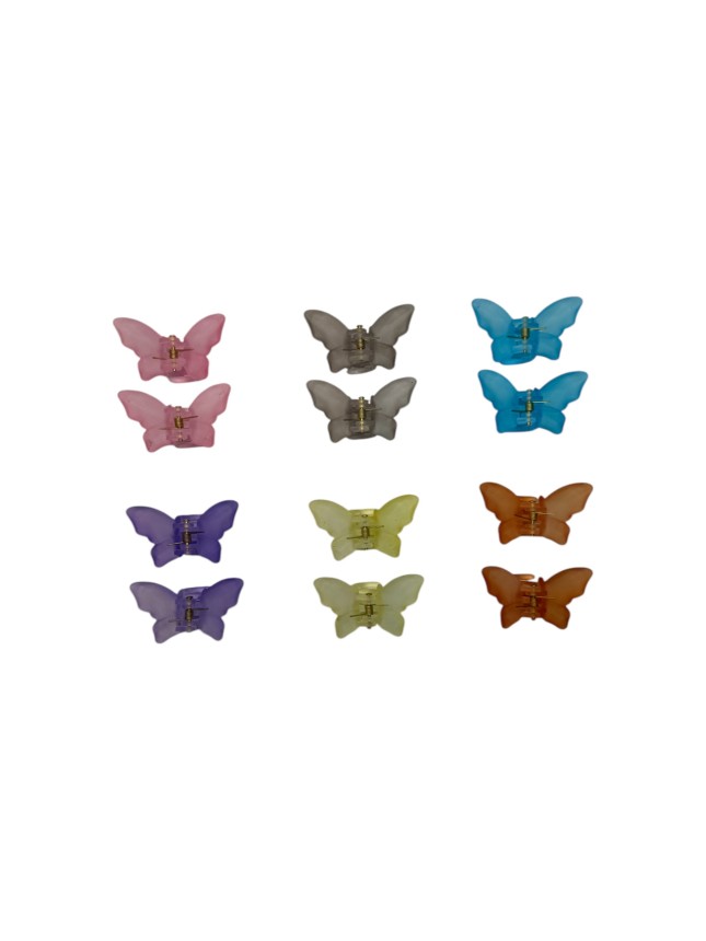 Ro-Ro Accessories Παιδικό κλάμερ μαλλιών ματ πεταλούδα 4m 2τμχ/σετ (16-0178)