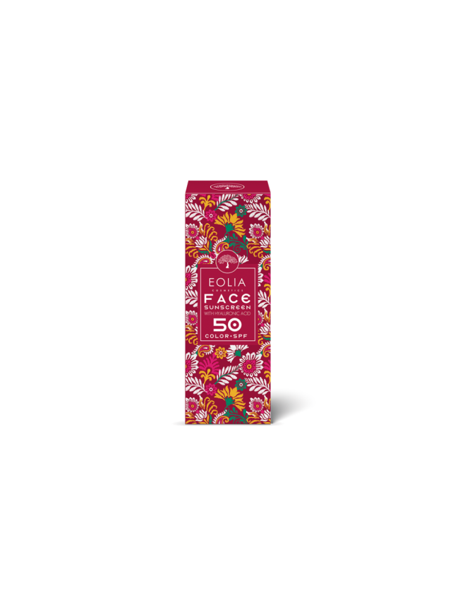 Eolia Αντηλιακή Κρέμα Προσώπου SPF50 Με Υαλουρονικό Και Χρώμα 50ml
