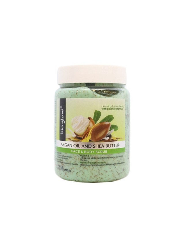 Bio Glow Face & Body Scrub Argan Oil & Sea Butter 500ml