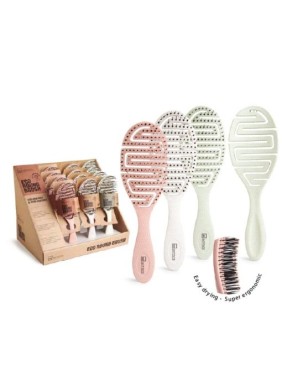 IDC Eco Round Hair Brush Easy Detangling Βούρτσα Μαλλιών Εύκαμπτη 100% ανακυκλώσιμη 110gr (2009W)