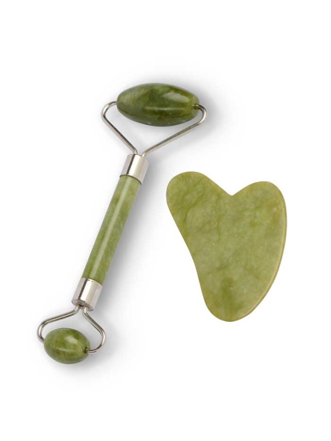 IDC institute Jade Facial Set Roller & Stone Περιποίησης Προσώπου Green (80087)