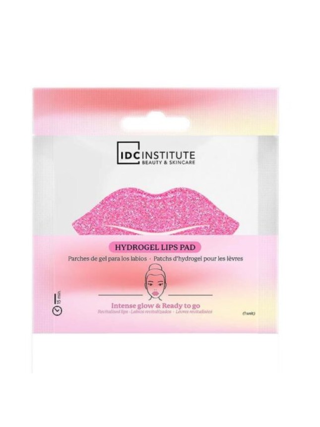 IDC institute Hydrogel Glitter Lip Patches Μάσκα Επίθεμα Χειλιών με Υδατικό τζελ & Γκλίτερ 1 pair Ροζ