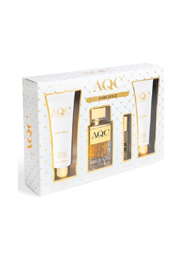 AQC Fragraces Pure Gold Perfume Set 4pcs