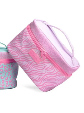 IDC Institute Cosmetic Bag Νεσεσέρ Καλλυντικών 21 x 15 x 14cm Ροζ  (90313)