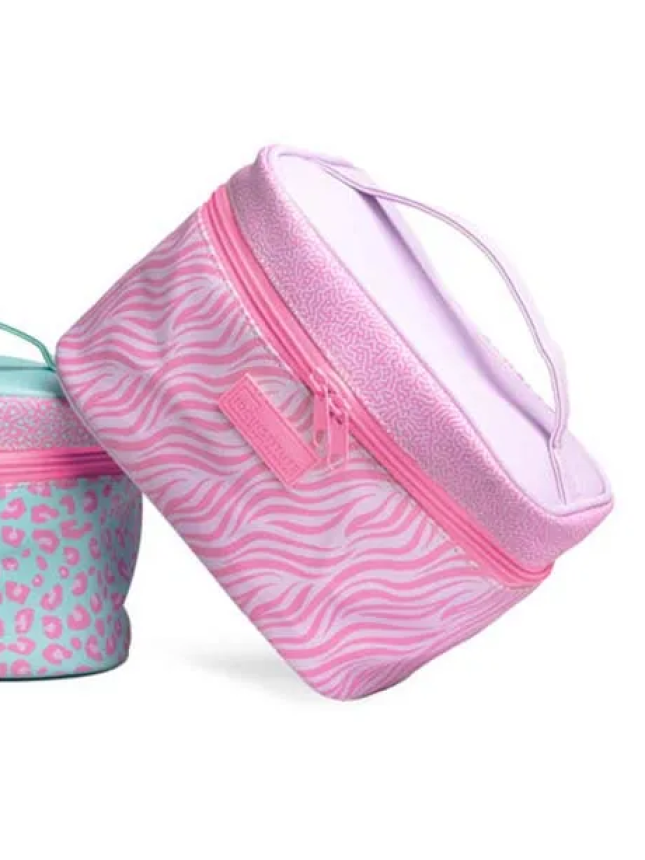 IDC Institute Cosmetic Bag Νεσεσέρ Καλλυντικών 21 x 15 x 14cm Ροζ  (90313)