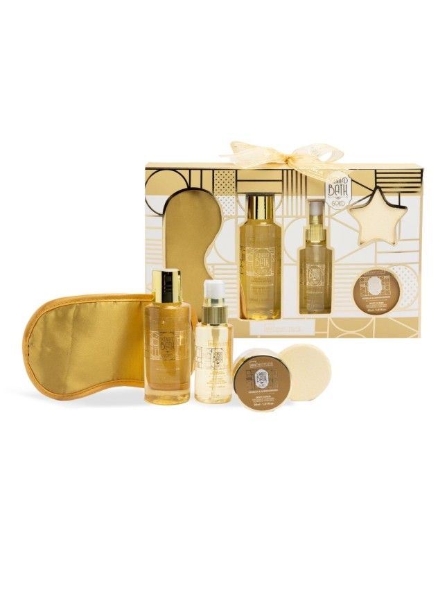 IDC Scented Bath Gold Vanilla & Sandalwood Box Set (42257)